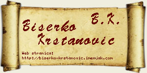 Biserko Krstanović vizit kartica